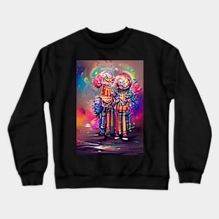 2 COLURFUL ( COLORFUL ) CLOWNS Crewneck Sweatshirt